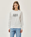 Marithé François Girbaud CRACK CLASSIC LOGO LONG SLEEVE TEE stripe