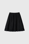 General Idea Woman Lace Flare Midi Skirt [BLACK]