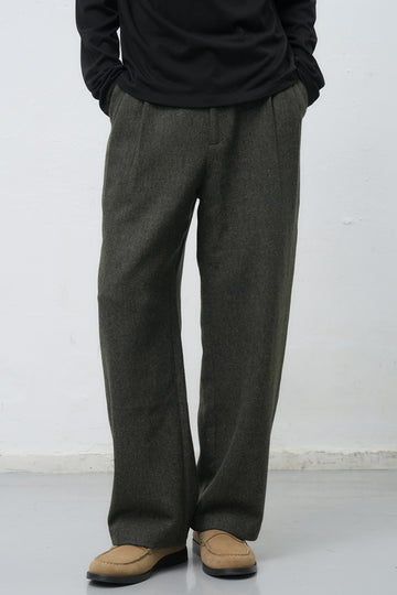 General Idea MAN Wool Classic Double Pleat Slacks