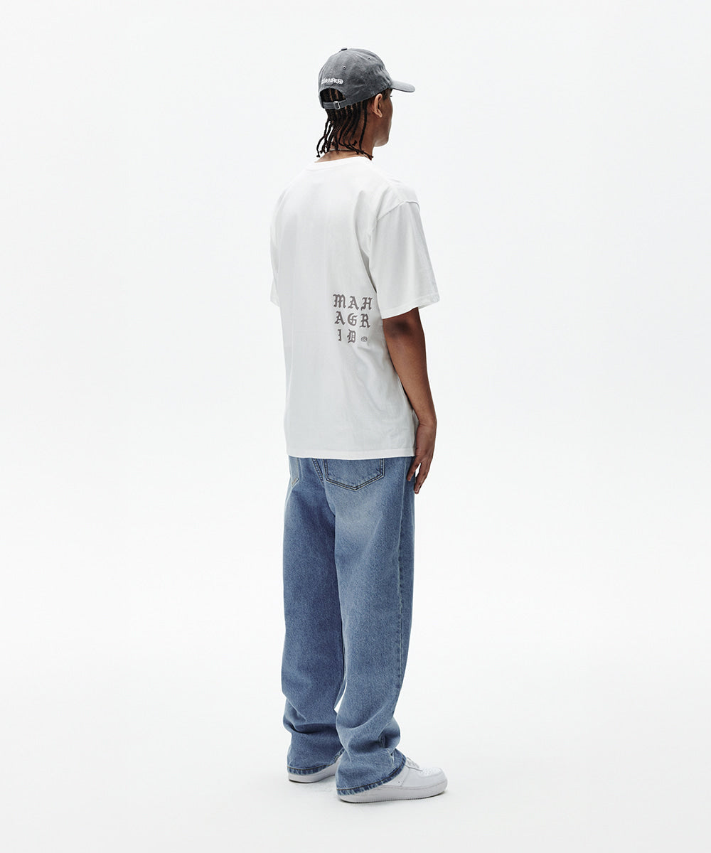 Mahagrid Letters Logo Tee White