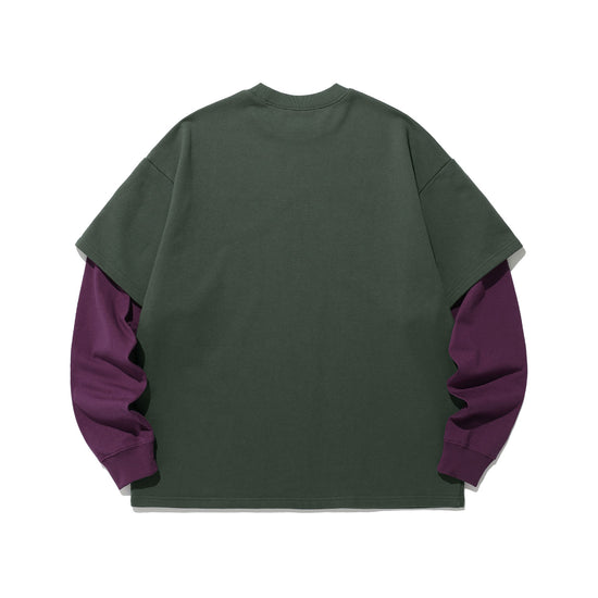 Nice Ghost Club Pixel Skeleton Layered Sweatshirt [Khaki]