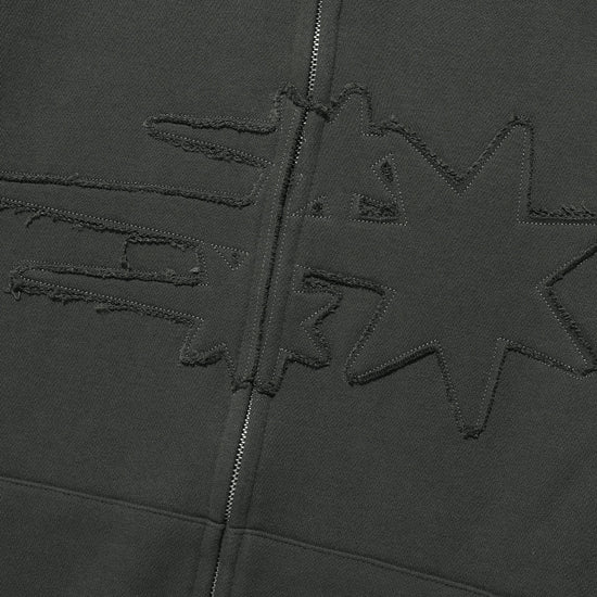 Nice Ghost Club 3 Star Logo Zip Hoodie
