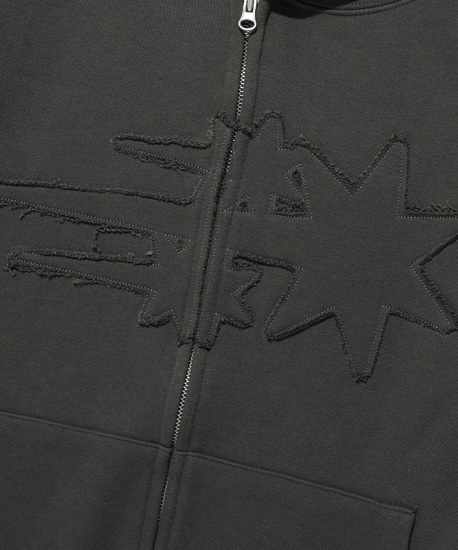 Nice Ghost Club 3 Star Logo Zip Hoodie