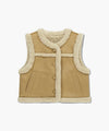 Marithé François Girbaud W SHEARLING CROP VEST beige