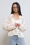 General Idea WOMAN Cable Crochet Cardigan