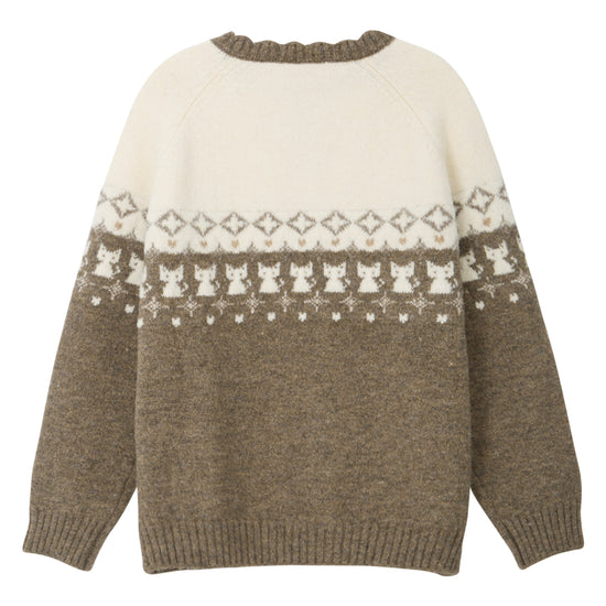 Bitter Cells Cherish Cat Sweater-Mocha