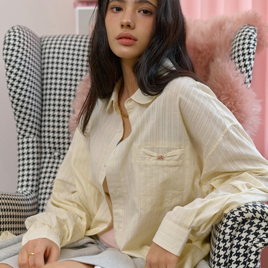 Bitter Cells Ribbonette Overfit Shirt - Butter