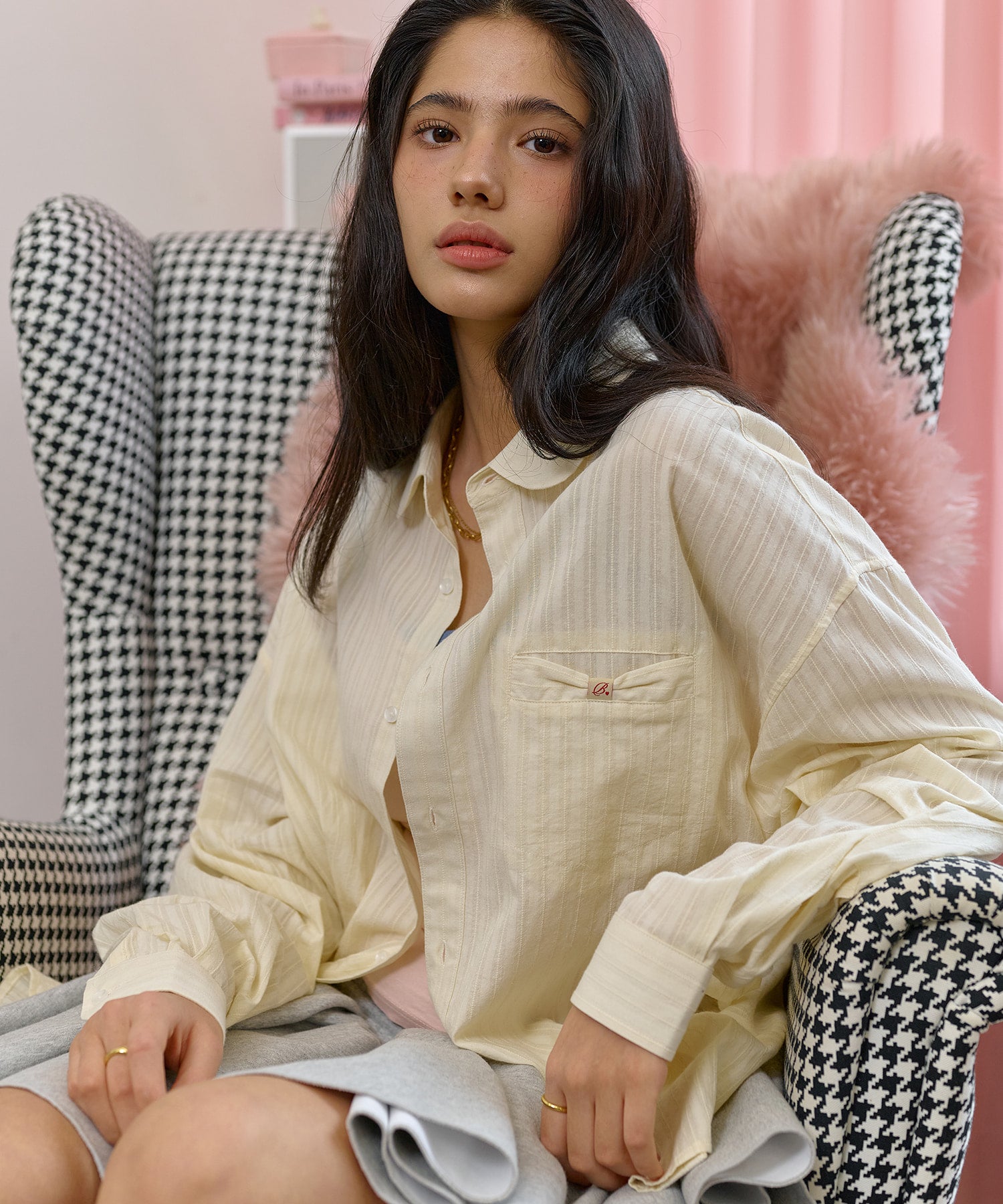 Bitter Cells Ribbonette Overfit Shirt - Butter