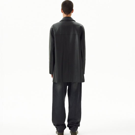 Mahagrid Faux Leather Car Coat