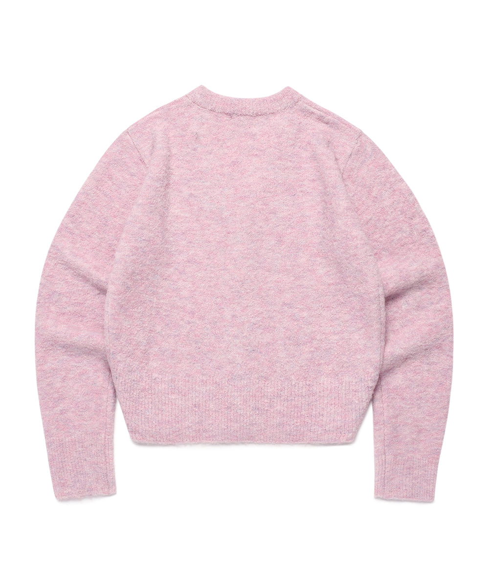 Cavish Women's Two Tone Boucle Cardigan in Pink