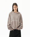 Mahagrid Dyed Curved Seam Crop Hoodie