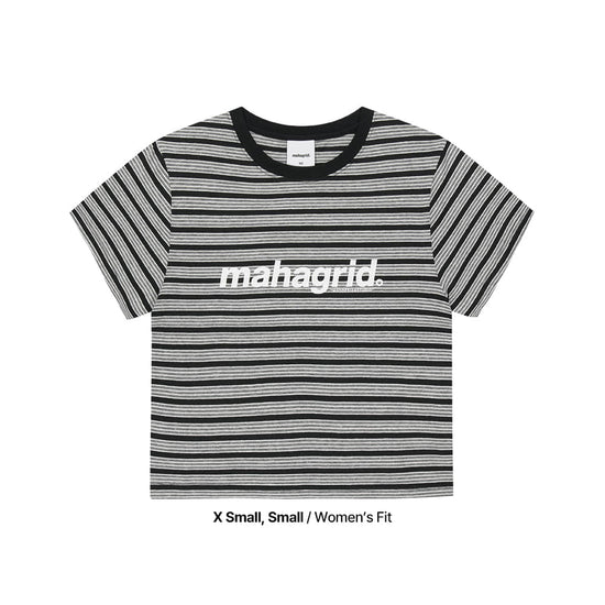 Mahagrid Stripe Basic Logo Tee