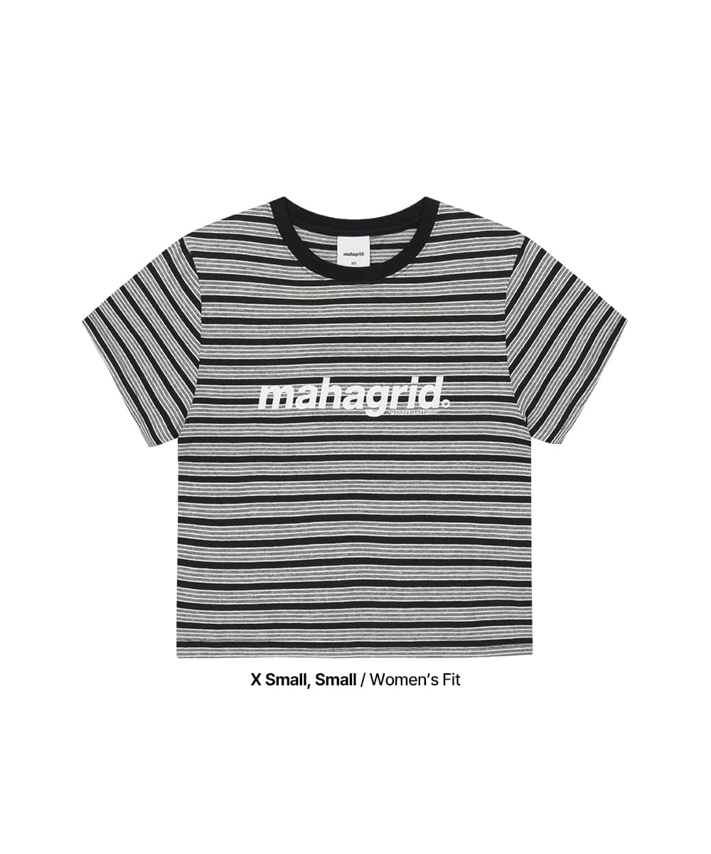 Mahagrid Stripe Basic Logo Tee