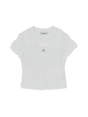 MLB Women's Cut Out Detail Slim Semi Crop T-Shirts