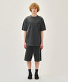Marithé François Girbaud OUTLINE CLASSIC LOGO DYEING BERMUDA SWEAT SHORTS mint
