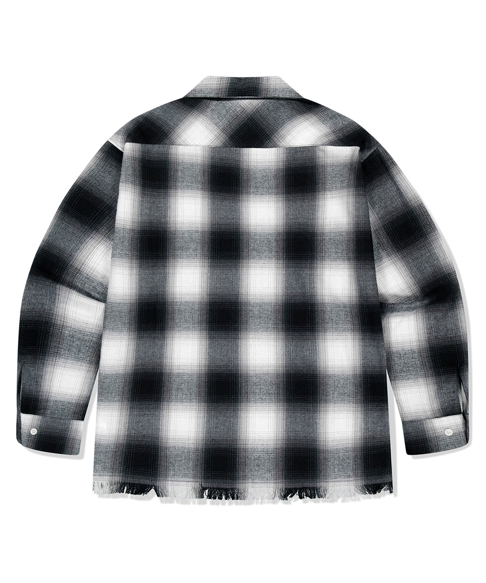 Mahagrid Cut Off Flannel Check Shirt