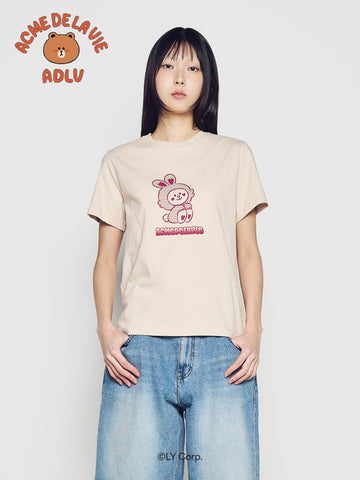 ADLV Woman Cony Line Friends Short Sleeve T-Shirt