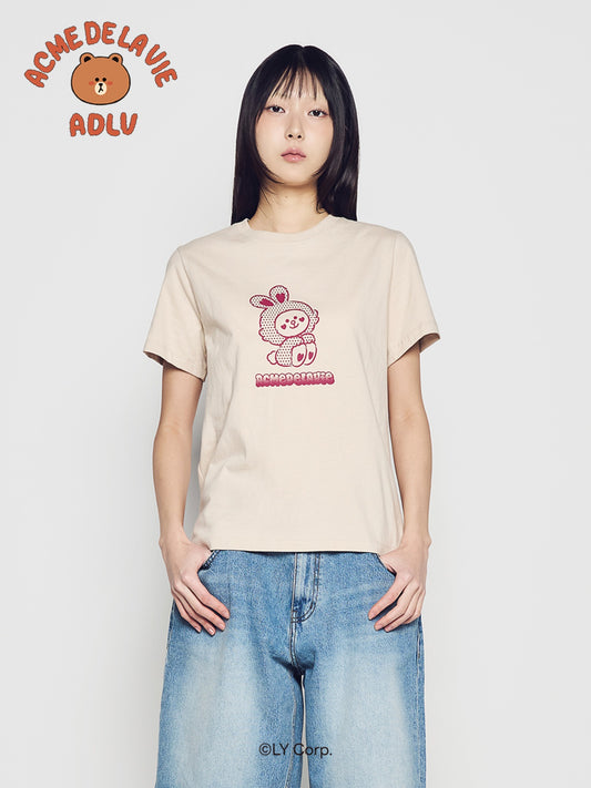 ADLV Woman Cony Line Friends Short Sleeve T-Shirt