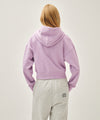 Marithé François Girbaud W DRAWING CLASSIC LOGO CROP HOODIE light heather gray