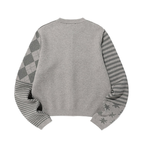 Nice Ghost Club Patchwork Knit Cardigan