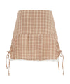 Bitter Cells Pretties Check Pleats Skirt-Beige