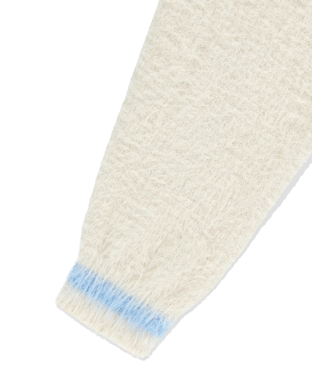Mahagrid Hairy Collar Knit