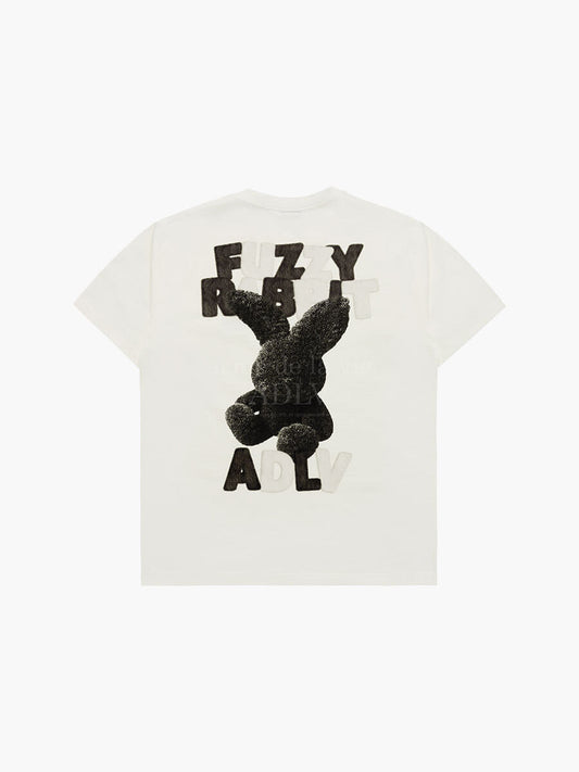 ADLV Fuzzy Font Rabbit Short Sleeve T-Shirt