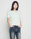 ADLV WOMAN BASIC SHORT SLEEVE COLLAR KNIT
