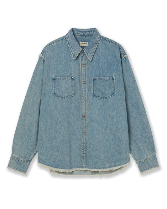 AEAE Western Denim Shirt Light Blue