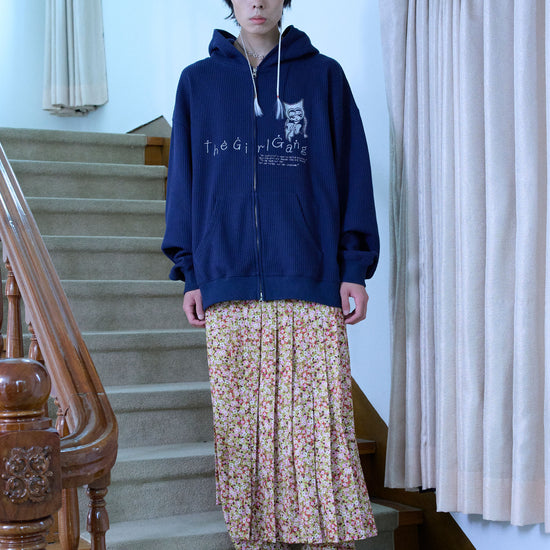 Nice Ghost Club The Girl Gang Waffle Hoodie Zip-Up
