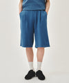 Marithé François Girbaud OUTLINE CLASSIC LOGO DYEING BERMUDA SWEAT SHORTS mint