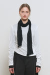 General Idea WOMAN Cotton Wrinkle Scarf [BLACK]
