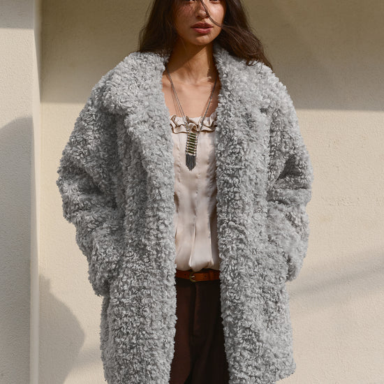 Bitter Cells Curly Collar Fur Jacket