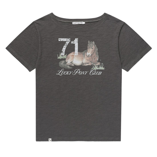 Cavish Lucky Pony Club Short Sleeve Tee Charcoal