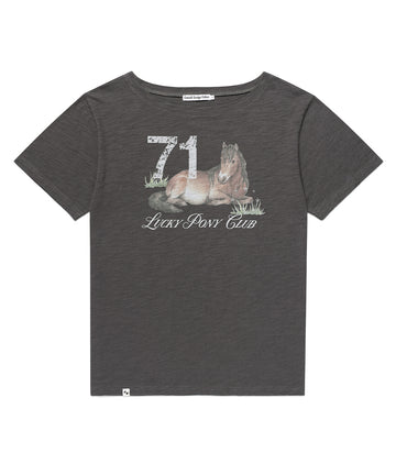 Cavish Lucky Pony Club Short Sleeve Tee Charcoal