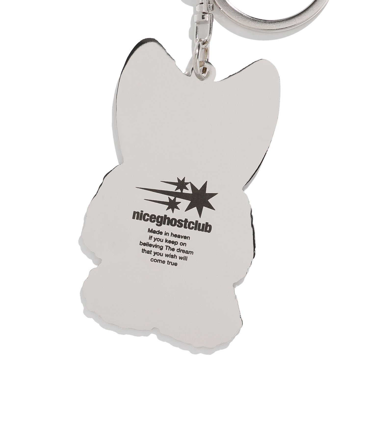 Nice Ghost Club Devil Bear Doll Metal Key Ring [Silver]