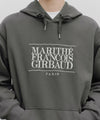 Marithé François Girbaud Classic Logo Embroidery Hoodie (Brushed) Charcoal