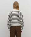 Marithé François Girbaud Women's Boat Neck Oversized Sweatshirt Navy
