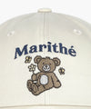 Marithé François Girbaud Kids Bear Embroidery Round Bucket Hat Light Blue