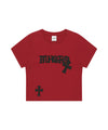 Mahagrid Gothic Applique Crop Tee