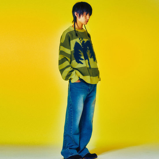 Nice Ghost Club Side Panel Bootscut Denim Pants [Blue]
