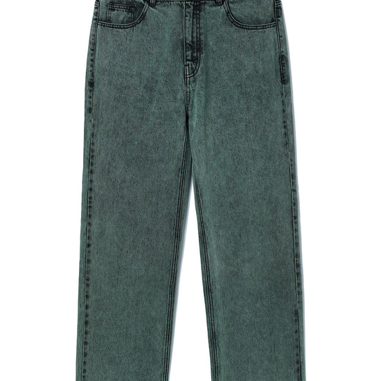 Mahagrid Overdyed Acid Denim Pant Blue