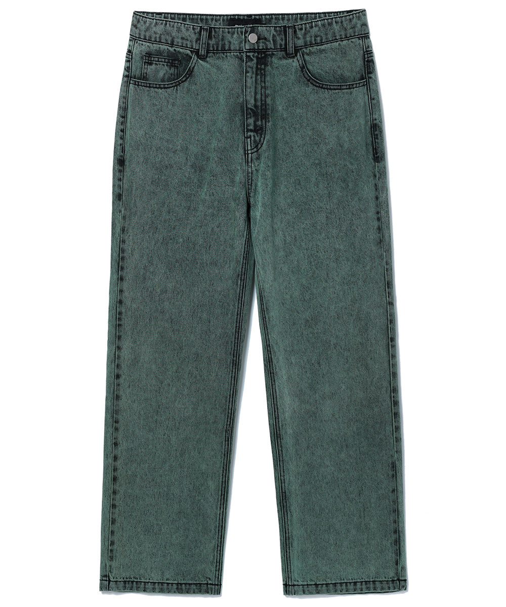 Mahagrid Overdyed Acid Denim Pant Blue