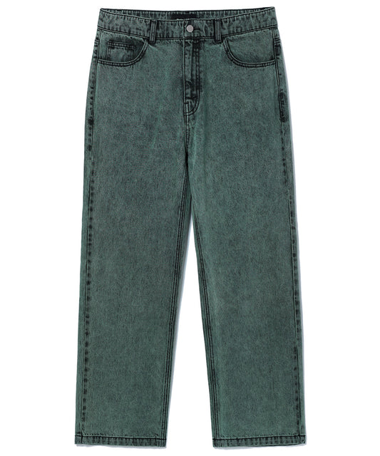 Mahagrid Overdyed Acid Denim Pant Blue
