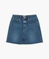 Marithé François Girbaud W RAW EDGE DENIM MINI SKIRT