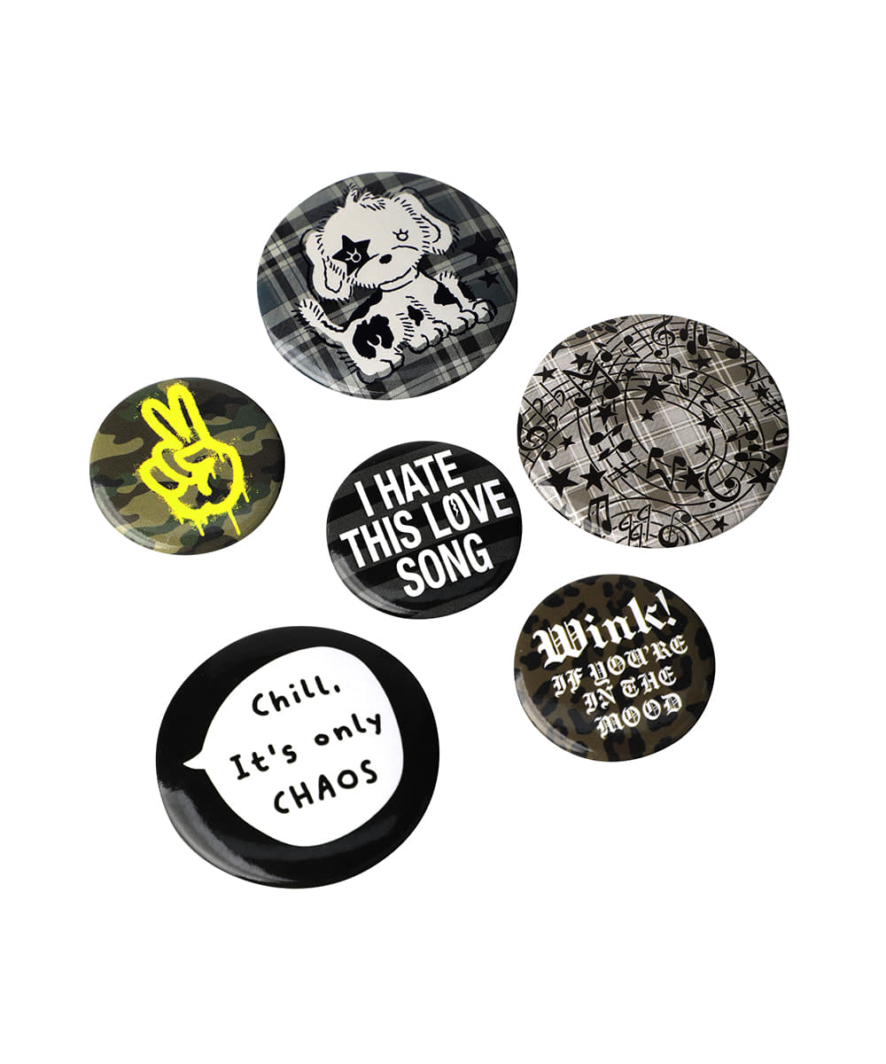 Mahagrid FESTA BUTTON PIN SET [BLACK]