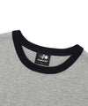 Nice Ghost Club [5/26 M size pre-order] Check 3Star Basic Ringer Tee [Grey]
