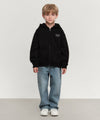 Marithé François Girbaud Kids Big Classic Logo Hoodie Zip-Up Black
