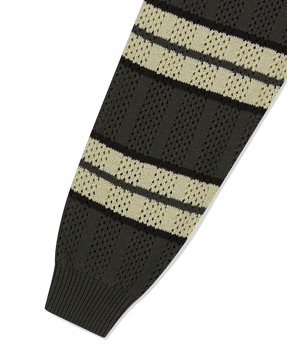 Mahagrid Mesh Stripe Knit