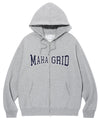 Mahagrid Applique Zip Up Hoodie